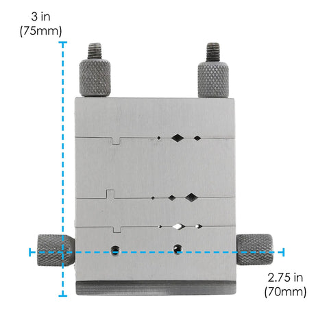 Swiss Style Miter Cutting Vise Jig Forged From Hardened Steel Measures Three Point Seven Five Inches To Bang Out Sharp Forty Sixty And Ninety Degree Bends On Wire And Tubing While Serving As A Rock Strong Filing Vise For Your Daily Metalworking Grind