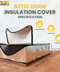 Premium Attic Door Insulation Cover For Pull Down Stairs Extra Thick Double Bubble Insulation 25 By 54 By 11 Inches Air Tight