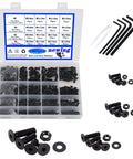 All In One Heavy Duty M2 M3 M4 M5 Bolts And Nuts Set With Washers And Spanner 1065 Pieces Including Countersunk And Flat Head Socket Screws