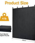 72 By 40 Studio Sound Dampening Blanket With Heavy Duty Grommets For Noise Reduction Light Blocking And Soundproofing