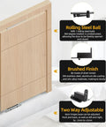 Self Closing Pivot Door Hinge, Heavy Duty Hidden Door Hardware For Wood Secret Doors, 360 Degree Shaft Stainless Steel With Black Finish installed