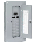 Homeline 100 Amp Main Breaker Load Center With 24 Space 48 Circuit Indoor Panel Cover Included, open view showing circuit slots.