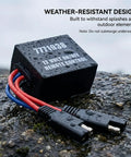 12V Wireless Remote Control Switch for Sprayers, Easy On Off Remote Relay for 12V 20A Pump, on a wet outdoor surface
