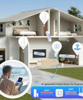 WiFi Door Sensor Chime For Smart Home Open Alert And Window Sensor Real Time App Alerts From Tuya Smart Life Perfect For Child Safety And Dementia Care Loud Chime With Five Volume Levels For Home Or Biz shown in house range diagram