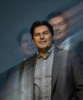 Portrait of a man with motion blur effect using Handheld 100mm Double-Sided Prism Filter For Ghosting, Stretching, Motion Blur And Creative Shooting.