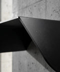 Heavy Duty Aluminum Wall Mount EV Charging Station Rain Shield Weatherproof Canopy close-up view of black aluminum edge