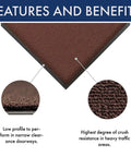 Ovation Entrance Mat For Home Or Office 3 By 6 Ft Black with low profile Decalon tufted pile and benefits details