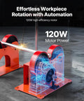 Heavy Duty Pipe Turning Rolls 2205 Lbs Capacity With Smooth Linkage Roller System adjustable wheel showcasing 120W motor power.