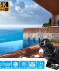 4K Webcam With Dual HDMI USB Interface Manual Zoom 2.8-12mm CS Mount Lens by poolside, ideal for industrial machine vision, IMX415 sensor