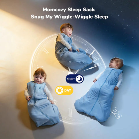 IHDI Certified Hip Friendly Sleep Sack For Babies 0 To 6 Months With 1.5 Tog Wearable Blanket Plush Filling Two Way Zipper Blue
