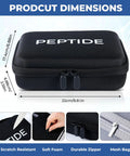 Fridge Ready Peptide Storage Case For Vials And BAC Water Insulin Fridge Holder Travel Case with dimensions and features