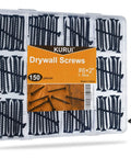 Heavy Duty Heavy Lifter Size 6 X 2 Inch Drywall Screws For Wood Framing And Coarse Thread in a 150-piece clear storage pack.