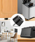 Eight Pack Non Slip Rubber Feet Bumpers Kit with screws and washers used on furniture and cutting boards for stability and protection.