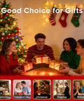 Group celebrating with Amber LED Flameless Pillar Candles With Remote Timer 5 Pack - 3D Wicks Flickering Warm Glow Acrylic Candles