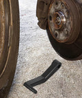 Heavy Duty 2 Piece Tire Balance Caliper Crank Handles For Wheel Measuring Tool Lightweight Non Slip Plastic visible beside a brake disc.