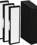 Three Pack HEPA Filter B Replacement For Air Purifiers With Activated Carbon Pre-Filters, Compatible With AC4825 and More, with filters