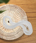 DIY Friendly Plastic Rattan Chair Weaving Kit For Vintage Seat Repair And Furniture Restoration, White PE flat strips on woven chair seat