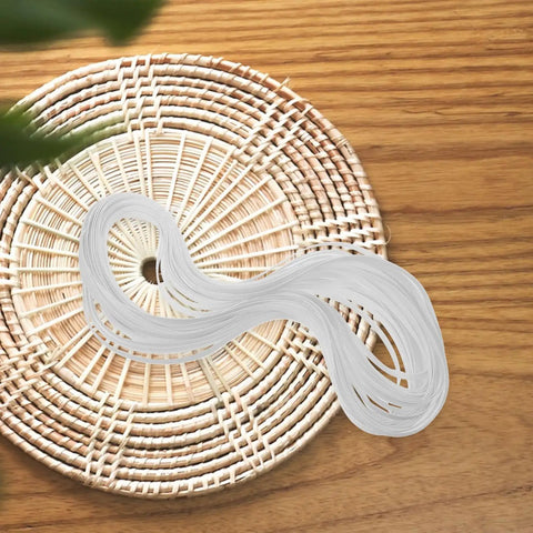 DIY Friendly Plastic Rattan Chair Weaving Kit For Vintage Seat Repair And Furniture Restoration, White PE flat strips on woven chair seat