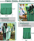 Foldable Garden Kneeler And Seat With Tool Pouches, showing green pockets for gardening tools, suitable for yard work.