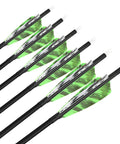 Six Or Twelve Pack Carbon Arrows 500 Spine With 4 Inch Turkey Feather Fletching, 28, 30, 31 Inch Lengths, 100 Grain Removable Field Tips