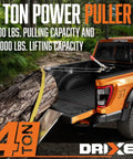 Heavy Duty Come Along Winch 4 Ton Hand Puller with Cable towing large log into truck
