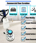 Beast Mode Commercial Floor Cleaning Machine With 18 Inch Head, Heavy Duty Industrial Scrubber and Polisher, shown on carpet