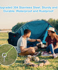 4 Inch Heavy Duty Screw Eyes Hooks Pack Of 4 Self Tapping Eyelet Screws With 500 Lbs Load Capacity used in camping setup