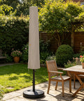 Premium 6 To 9 Foot Patio Umbrella Cover With Waterproof Oxford Fabric Zipper And Rod on closed umbrella in garden