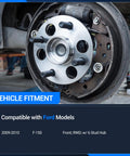Front Wheel Bearing And Hub Assembly Set Of 2 For 2009 2010 Ford F150 RWD With ABS Six Lug Left Driver Side And Right Passenger Side Replacement Hub Kit For Your Beefed Up Work Truck installed on vehicle