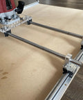 Heavy Duty Wood Router Sled Flattening Mill Jig For Large Slabs Up To 1500x1500mm on wooden surface in workshop setting