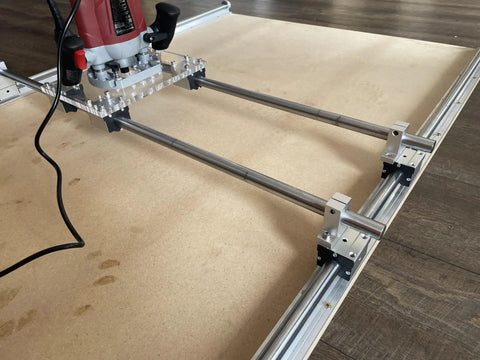 Heavy Duty Wood Router Sled Flattening Mill Jig For Large Slabs Up To 1500x1500mm on wooden surface in workshop setting