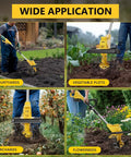 21V Cordless Tiller Cultivator With Two 3.0Ah Batteries And Fast Charger 9 Inch Tilling Width in gardens and flowerbeds