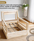 Complete Couch Upholstery Spring Repair Kit With 8 Tough 25 Inch Sofa Springs And 50 Foot Stay Wire showing manganese steel springs in wooden frame.