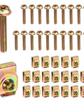 M4 Body Bolts And U Nuts Kit For Bumper And Fender Liner Replacement Manganese Steel U Retainer Fasteners 20 Piece Set For Easy No Fuss Car Body Fastening On Most Cars Durable Automotive Hardware, M4 bolt and U-nut set