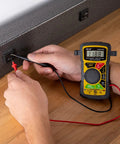 Hands Free Digital Multimeter For Auto And Home Troubleshooting, UL Certified, 10 Meg Ohm Circuitry, testing outlet, black