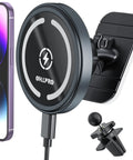 MagSafe Car Mount Charger For iPhone Wireless Car Charger With Dashboard Stick On Magnetic Holder for iPhone 17 Pro Max, 15W Fast Charging