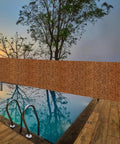 Natural Reed Fence Screen Made From Bamboo For Outdoor Privacy 6 Feet By 16.4 Feet Durable Weatherproof Fencing by pool