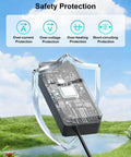 42V All In One Universal Charger For Jetson Electric Bikes And Scooters With Wide Compatibility showing safety protection features