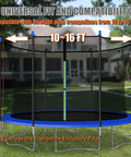 Universal Trampoline Pole Replacement, Heavy Duty Enclosure Straight Pole for 10-16 ft frames in backyard setting.