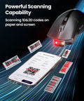 2-In-1 Wireless Mouse And Barcode Scanner With Bluetooth QR Code Reader, scanning QR and barcode on screen and paper