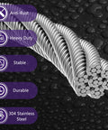 One Eighth Inch 304 Stainless Steel Wire Rope Kit 100 Feet With Loop Sleeves And Thimbles Seven By Seven Aircraft Cable