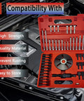 Heavy Duty Harmonic Balancer Puller Tool Kit for Easy Crankshaft Pulley Removal and Steering Wheel Puller Set in open case