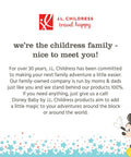 J.L. Childress introduction card with Disney Mickey Mouse, emphasizing family values and travel support.