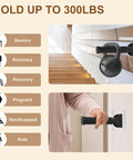 Rock Solid Flip Up Grab Bar For Seniors Eight Point Three Inch Wall Mount Safety Handle With Fold Away Design And Smooth Black Finish to support up to 300 lbs.