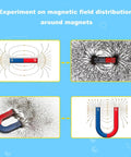 Magnet Kit for Physics Experiments 38 Piece Lab Set With Electromagnet Horseshoe Bar And Ring Magnets magnetic field experiments