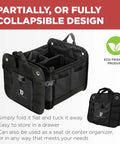 Heavy Duty Trunk Organizer For Cars, SUVs And Trucks With Adjustable Compartments, Collapsible Design, Eco-Friendly Material