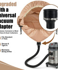 Dust Collection Hood With Light For Miter Saws, Keeps Fine Dust From Escaping, Built In LED Lighting, vacuum adapter shown