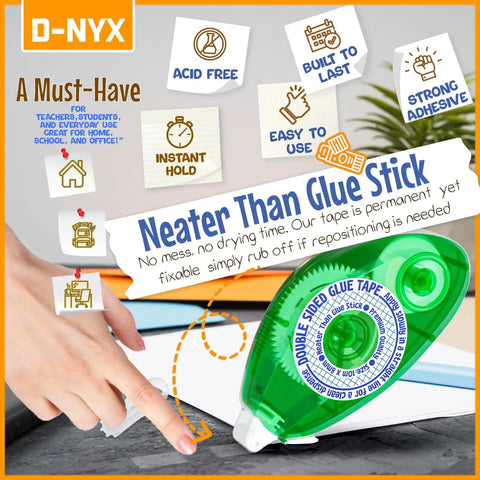 4 Pack Double Sided Tape Roller For Scrapbooking And Crafts, Mess Free Adhesive Tape Runner highlighting features