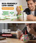 Comparison of eco-friendly low odor Heavy Duty No-Drip Ceramic Glue Gel and unsafe strong odor adhesive for porcelain repair