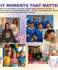 Collage of personalized T-shirts made with Dark Fabric Iron On Transfer Paper Kit, 25 Sheets, 8.5x11 Inches, on various individuals